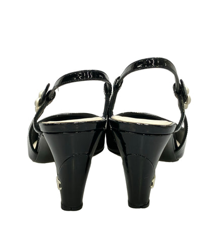 CHANEL バックストラップパンプス  パテントカメリア G27202 レディース SIZE 35.5 シャネル