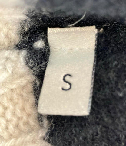 GUCCI 長袖ニットカーディガン ストライプ ゴールド レディース SIZE S グッチ
