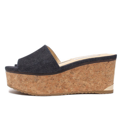 Jimmy Choo ウェッジソールサンダル 厚底 デニム DEEDEE80 レディース SIZE 36 ジミーチュウ
