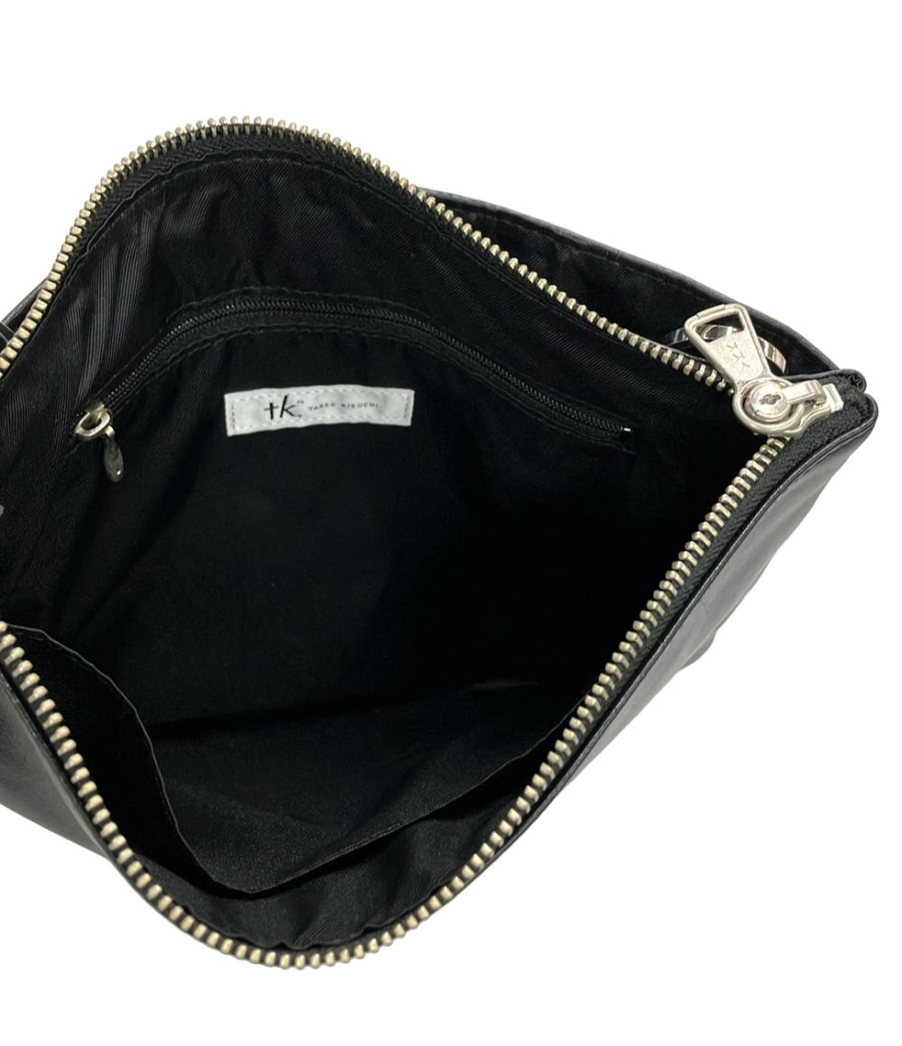 美品 TAKEO KIKUCHI ショルダーバッグ 斜め掛け レザー メンズ タケオキクチ