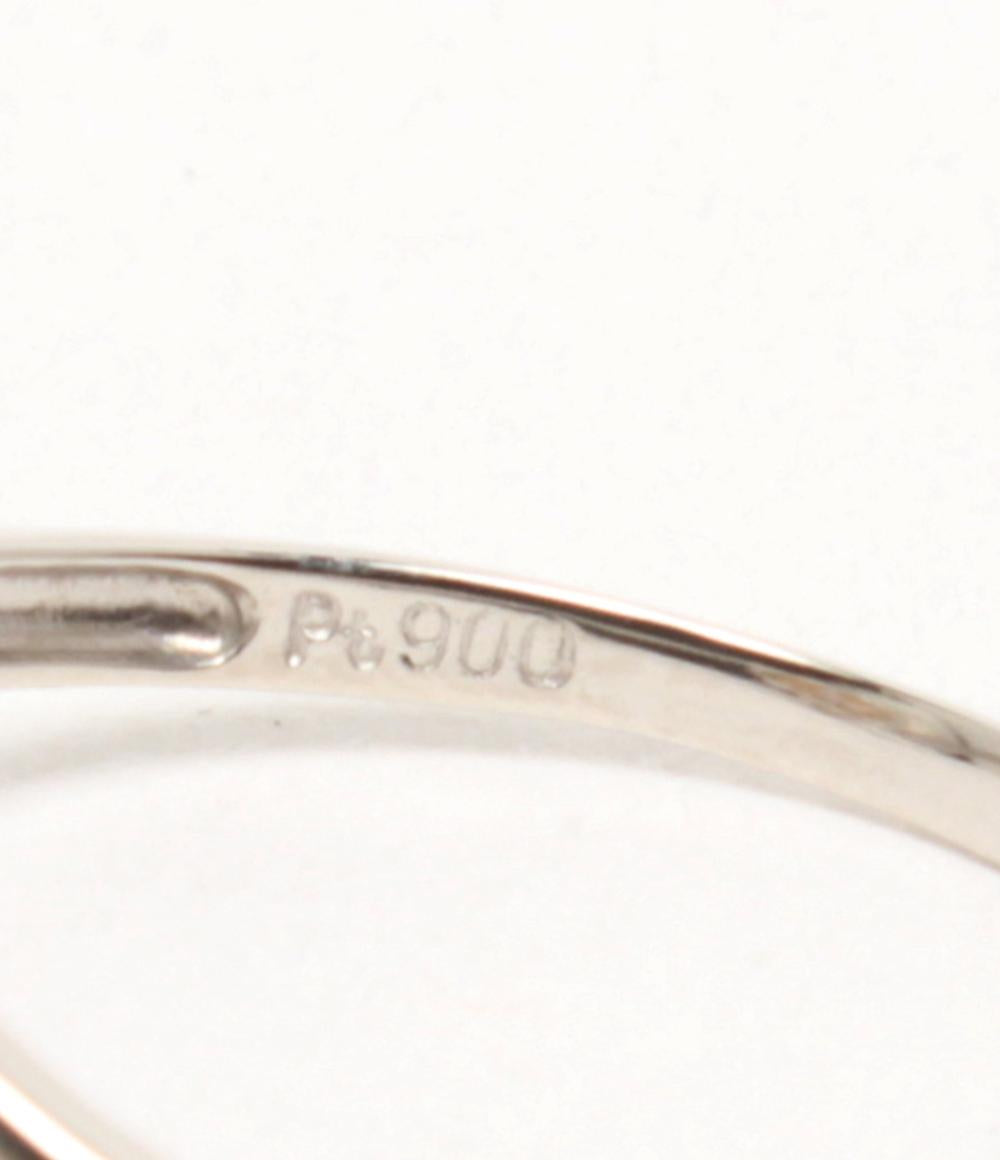 美品 リング 指輪 Pt900 パール 8.5mm ダイヤ 0.02ct レディース SIZE 19号