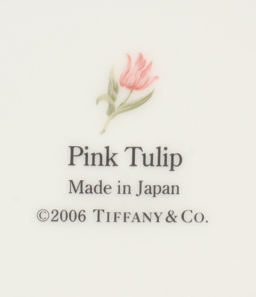 美品 Tiffany & Co. プレート 皿 24cm ピンクチューリップ ティファニー
