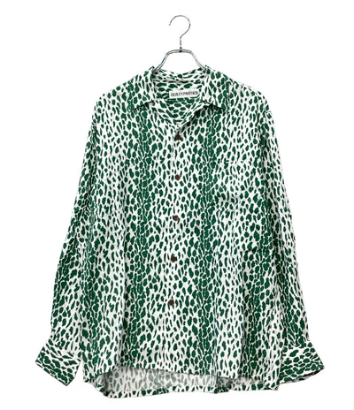 美品 WACKO MARIA 長袖 レオパード オープンカラー シャツ メンズ SIZE M ワコマリア