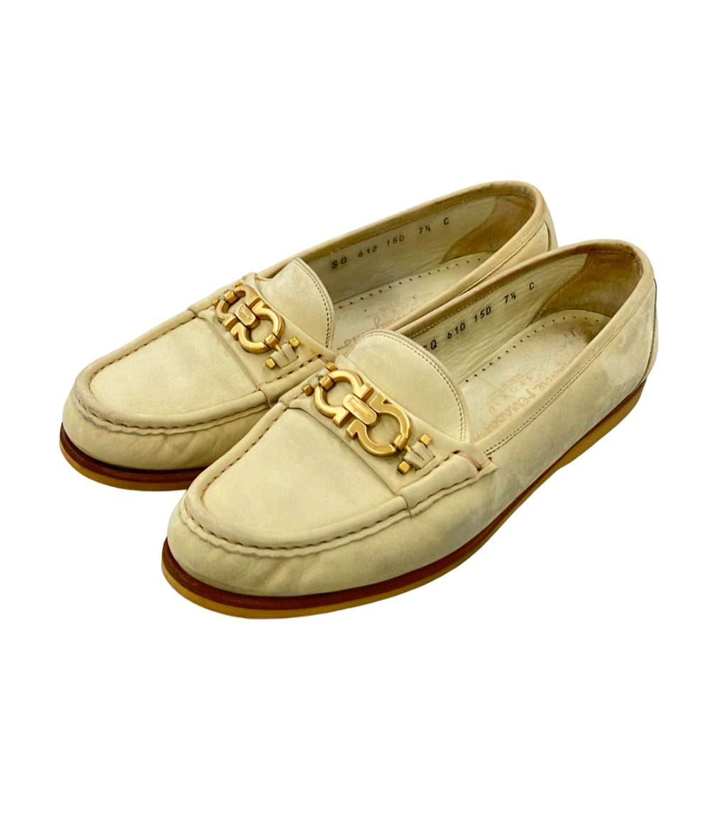 Salvatore Ferragamo ローファー ガンチーニ レディース SIZE 7 1/2 サルヴァトーレフェラガモ