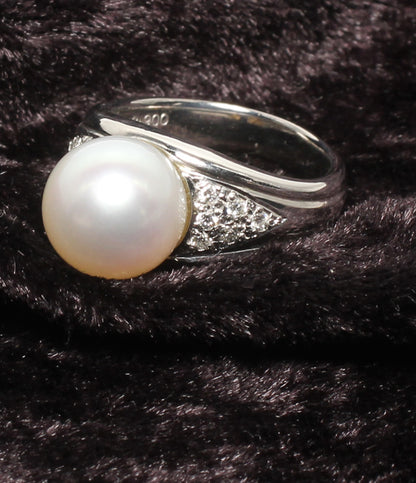リング 指輪 Pt900 パール 9.4mm ダイヤ 0.12ct レディース SIZE 6号
