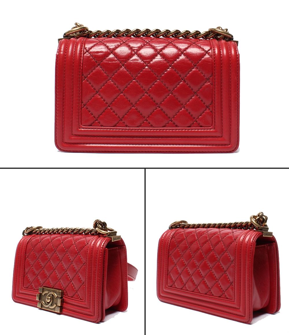 CHANEL チェーンショルダーバッグ ゴールド金具 マトラッセ レディース シャネル ボーイシャネル