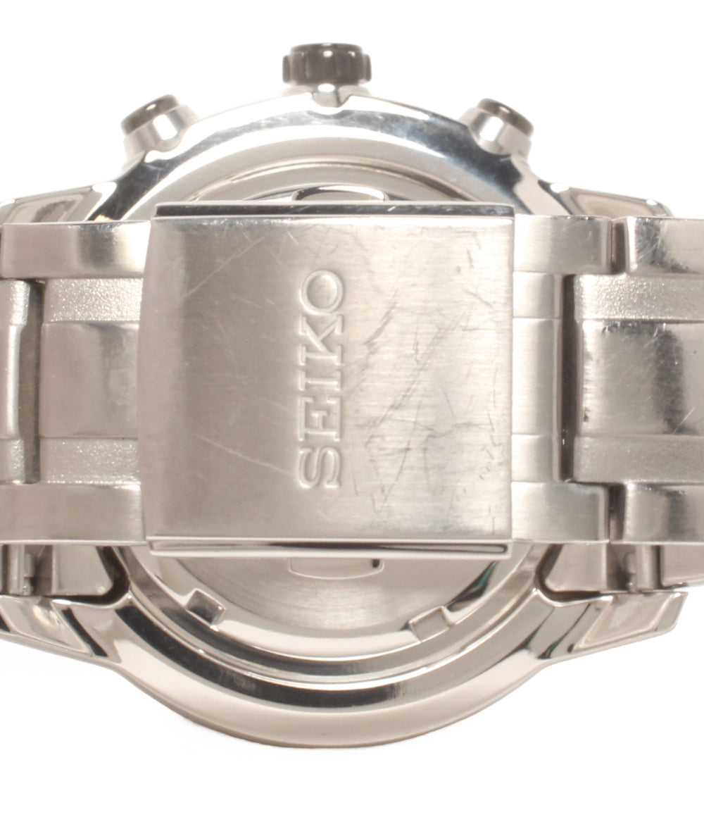 SEIKO 腕時計 クオーツ ブラック 7T62-0HL0 メンズ セイコー