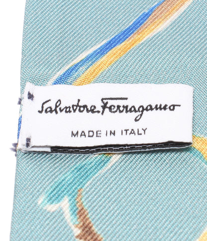 美品 Salvatore Ferragamo スカーフ シルク100％ ガンチーニ レディース サルヴァトーレフェラガモ