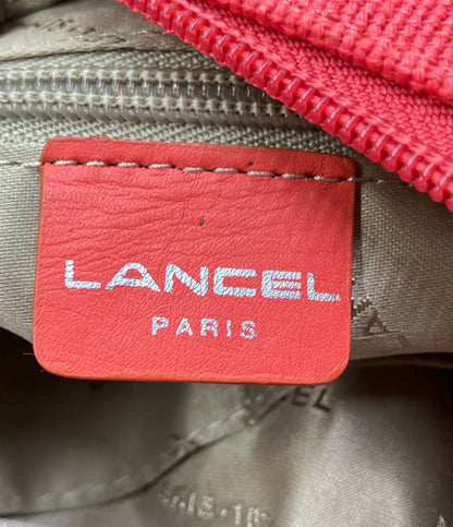 美品 LANCEL ショルダーバッグ 肩掛け レザー キャンバス レディース ランセル