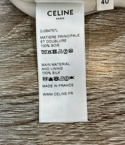 CELINE フレアスカート 花柄 シルク 2J264757L レディース SIZE 40 (L) セリーヌ