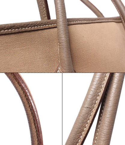 HERMES トートバッグ ショルダーバッグ 肩掛け シルバー金具 ▢M刻印 トワルオフィシエ ガーデンジップ MM レディース エルメス