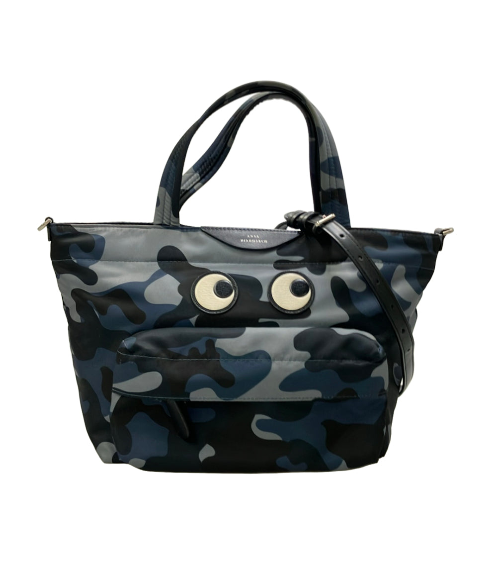 Anya Hindmarch 2WAY ハンドバッグ ショルダーバッグ 迷彩柄 カモフラ柄 アイズ レディース アニヤ・ハインドマーチ