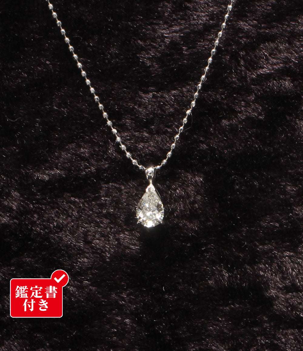 美品 ネックレス Pt900 Pt850 ダイヤ 0.37ct レディース