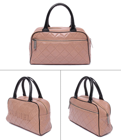 CHANEL ハンドバッグ ボーリングバッグ マトラッセ シルバー金具 6番台 レディース シャネル