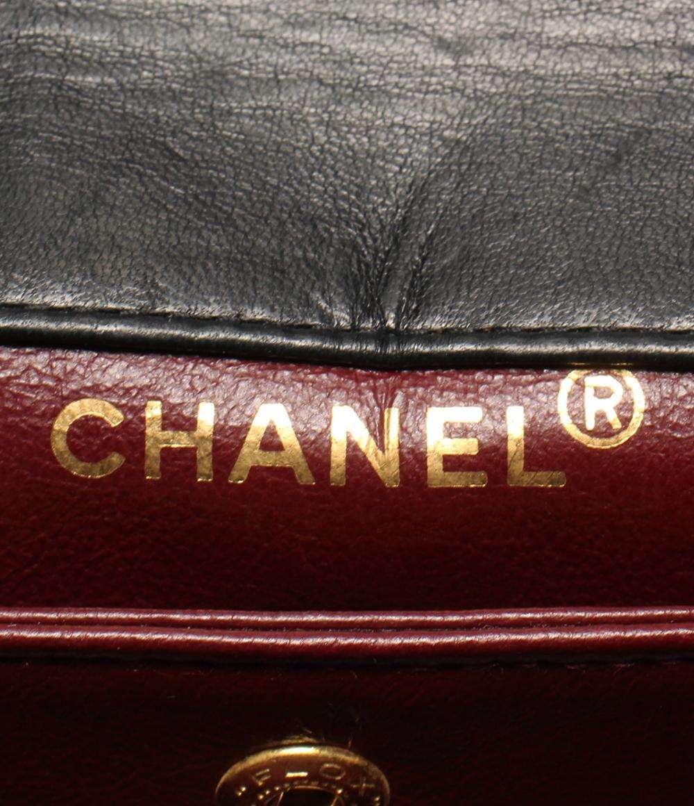 CHANEL ショルダーバッグ ダブルチェーン シングルフラップ ゴールド金具 ラムスキン 肩掛け マトラッセ メンズ シャネル