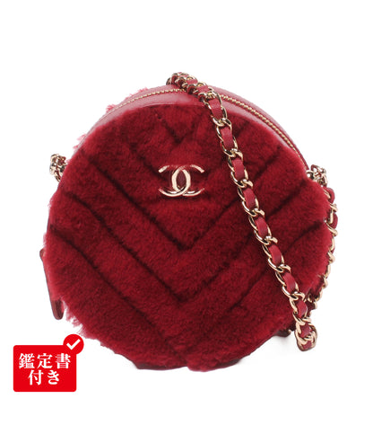 美品 CHANEL チェーンショルダーバッグ 肩掛け 斜め掛け 28番台 ゴールド金具 Vステッチ レディース シャネル