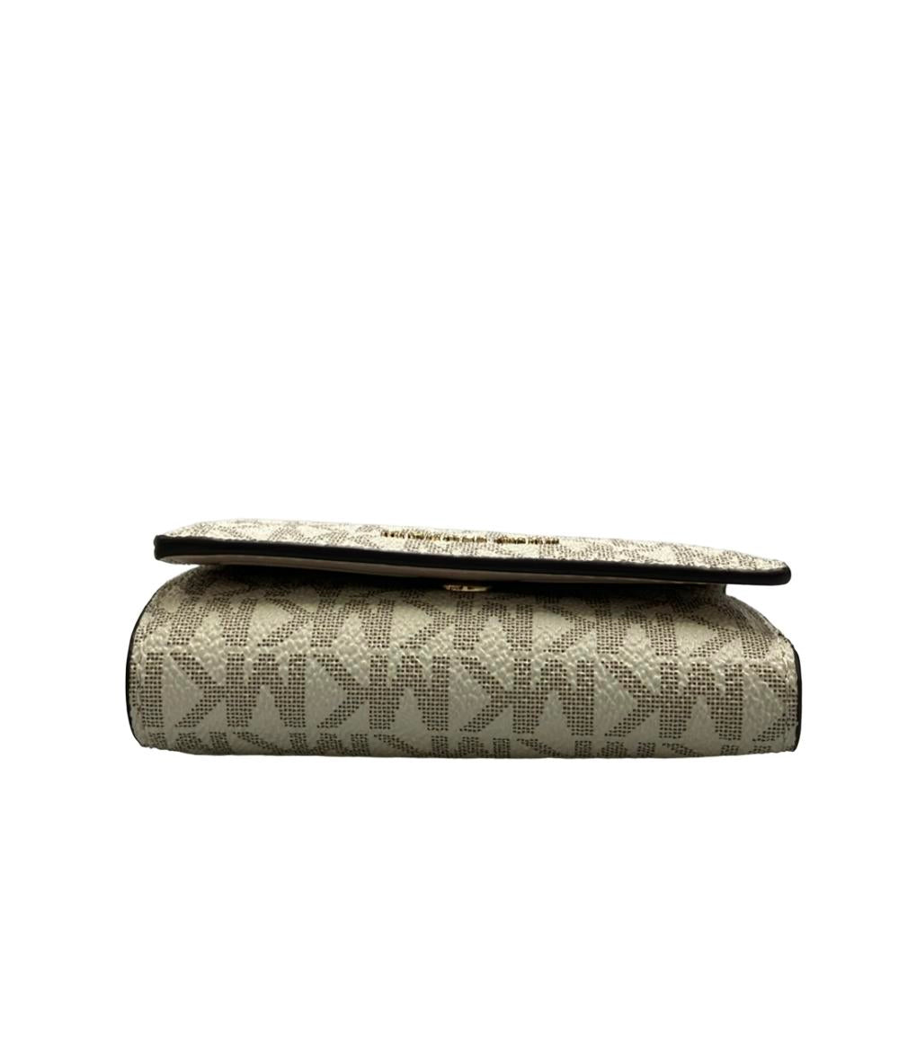 美品 MICHAEL KORS 三つ折り財布 MKシグネチャー レディース マイケルコース
