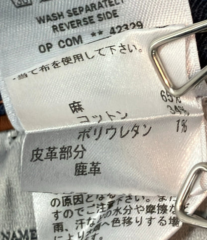 Loro Piana デニムパンツ ボタンフライ リネン FAI1288 レディース SIZE M ロロピアーナ