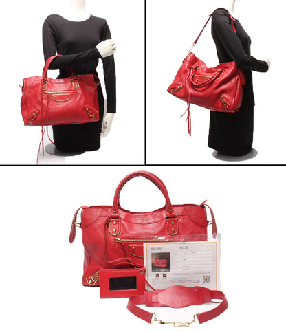 BALENCIAGA 2wayショルダーバッグ ハンドバッグ 肩掛け クラシックメタリックエッジシティ レディース バレンシアガ