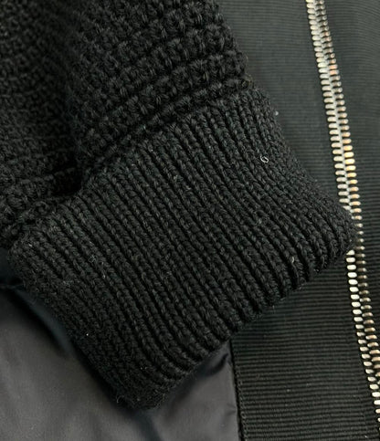 MONCLER ニット切替ダウンジャケット D20939490500 レディース SIZE S モンクレール