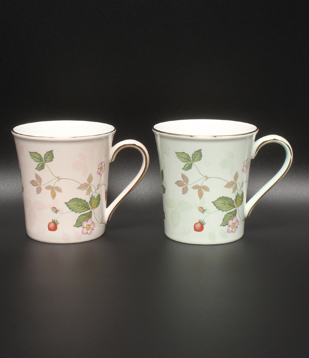 WEDGWOOD マグカップ 2点セット ペア ワイルドストロベリー パステルマグ グリーン ピンク ウェッジウッド