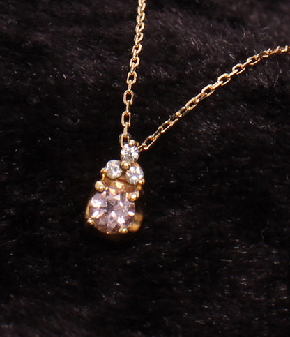美品 VENDOME AOYAMA ネックレス K18 ピンクトルマリン ダイヤ 0.01ct レディース ヴァンドームアオヤマ