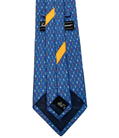 美品 Salvatore Ferragamo ネクタイ シルク100% メンズ サルヴァトーレフェラガモ