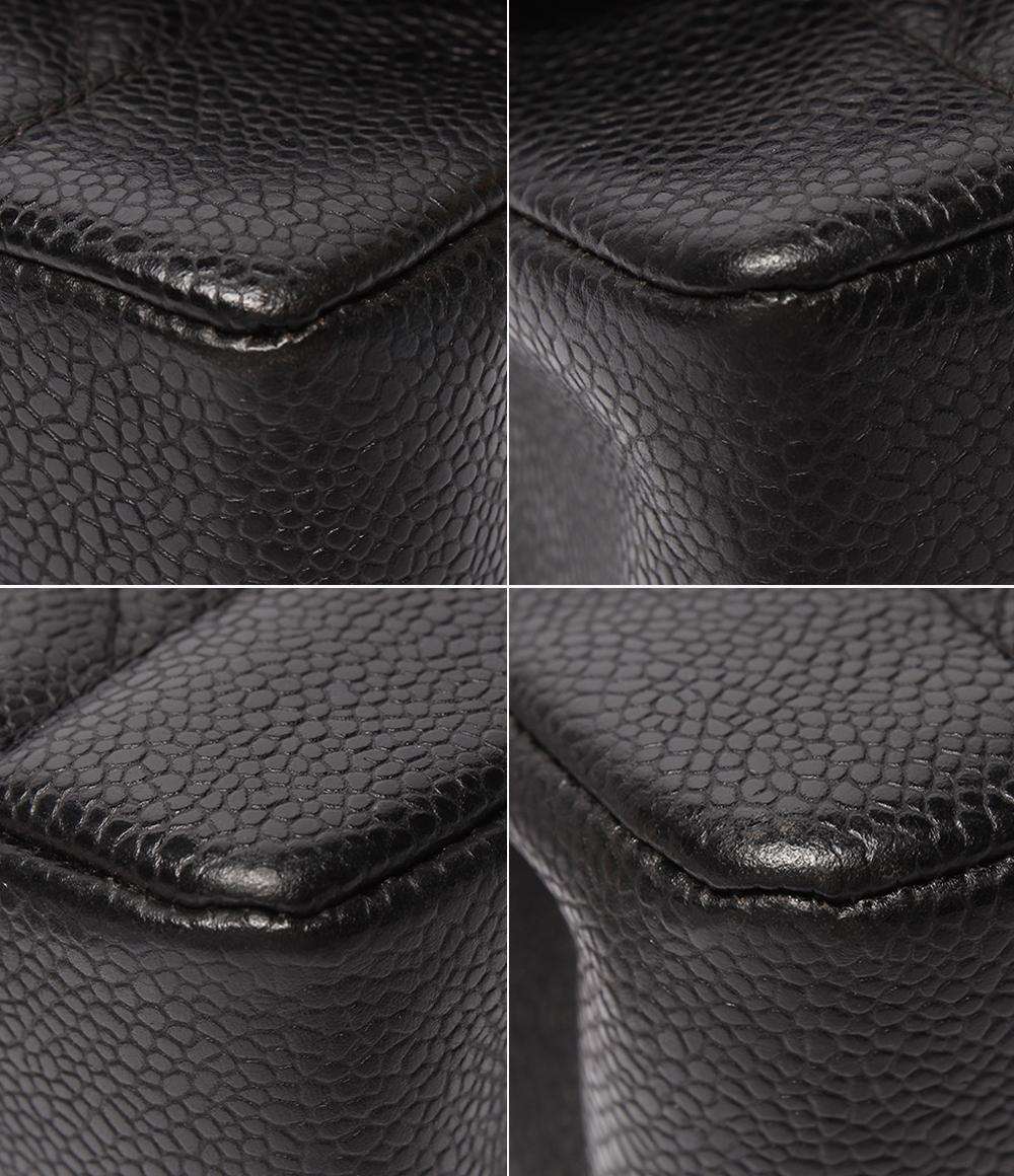 CHANEL チェーンショルダーバッグ シングルフラップ シングルチェーン ゴールド金具 ダイアナ キャビアスキン 2番台 レディース シャネル マトラッセ