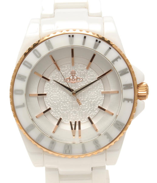 美品 Vivienne Westwood 腕時計 クオーツ VV048RSWH メンズ