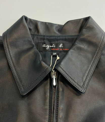 美品 アニエスベー レザージャケット レディース SIZE 38 (S) agnes b.