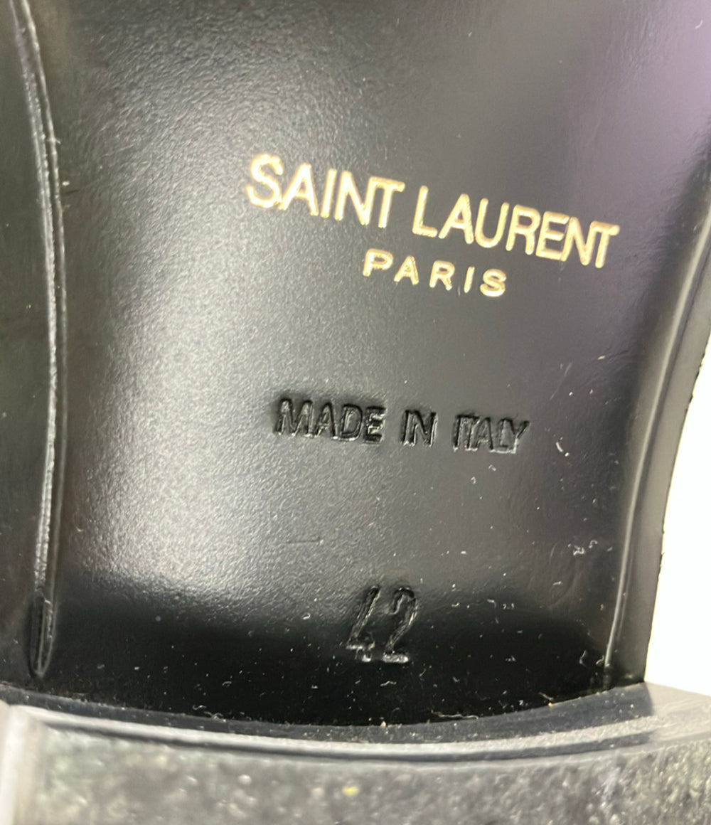 SAINT LAURENT PARIS ショートブーツ レオパード メンズ SIZE 42 (27cm) サンローランパリ