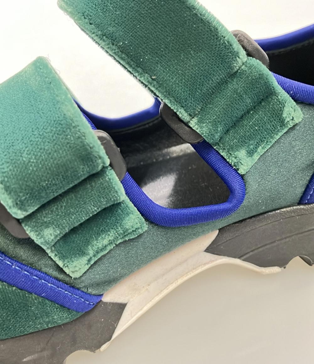 高級 MARNI マルニ ベルクロスニーカー 36 マルチカラー グリーン MARNI ベルクロスニーカー レディース SIZE 35 (22cm) マルニ