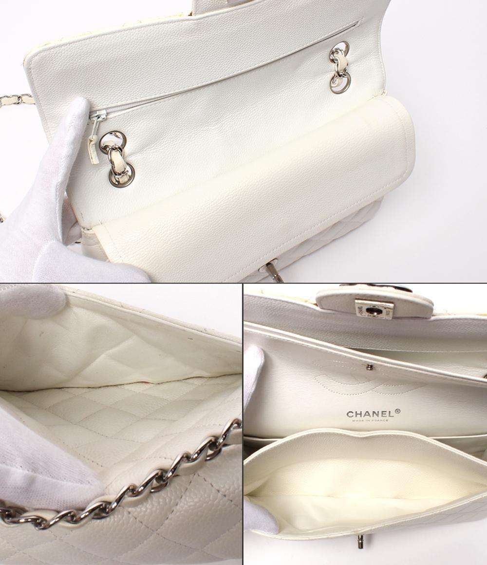 シャネル ショルダーバッグ 肩掛け ダブルフラップ ダブルチェーン シルバー金具 キャビアスキン マトラッセ25 レディース CHANEL