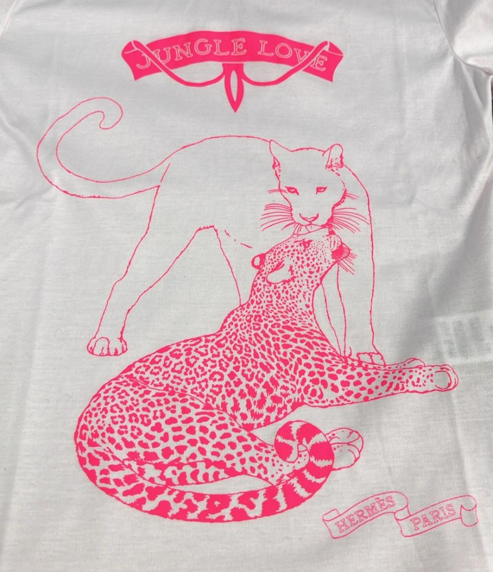 HERMES 半袖Tシャツ クールネック JUNGLE LOVE 2022年秋冬 レディース SIZE 34 (S) エルメス
