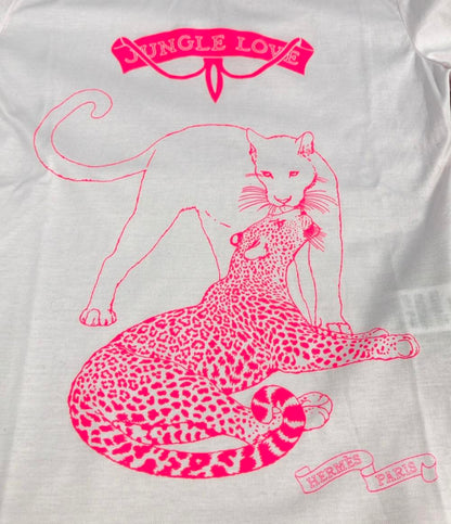HERMES 半袖Tシャツ クールネック JUNGLE LOVE 2022年秋冬 レディース SIZE 34 (S) エルメス
