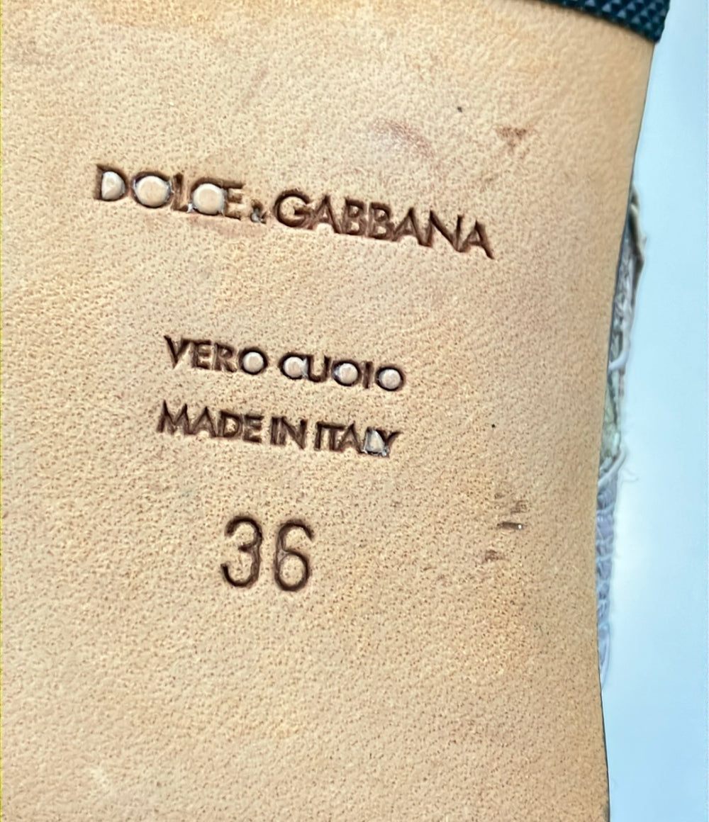 DOLCE & GABBANA フラットシューズ ビジュー レディース SIZE 36 (23cm) ドルチェアンドガッバーナ