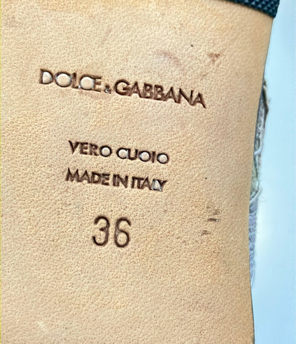 DOLCE & GABBANA フラットシューズ ビジュー レディース SIZE 36 (23cm) ドルチェアンドガッバーナ