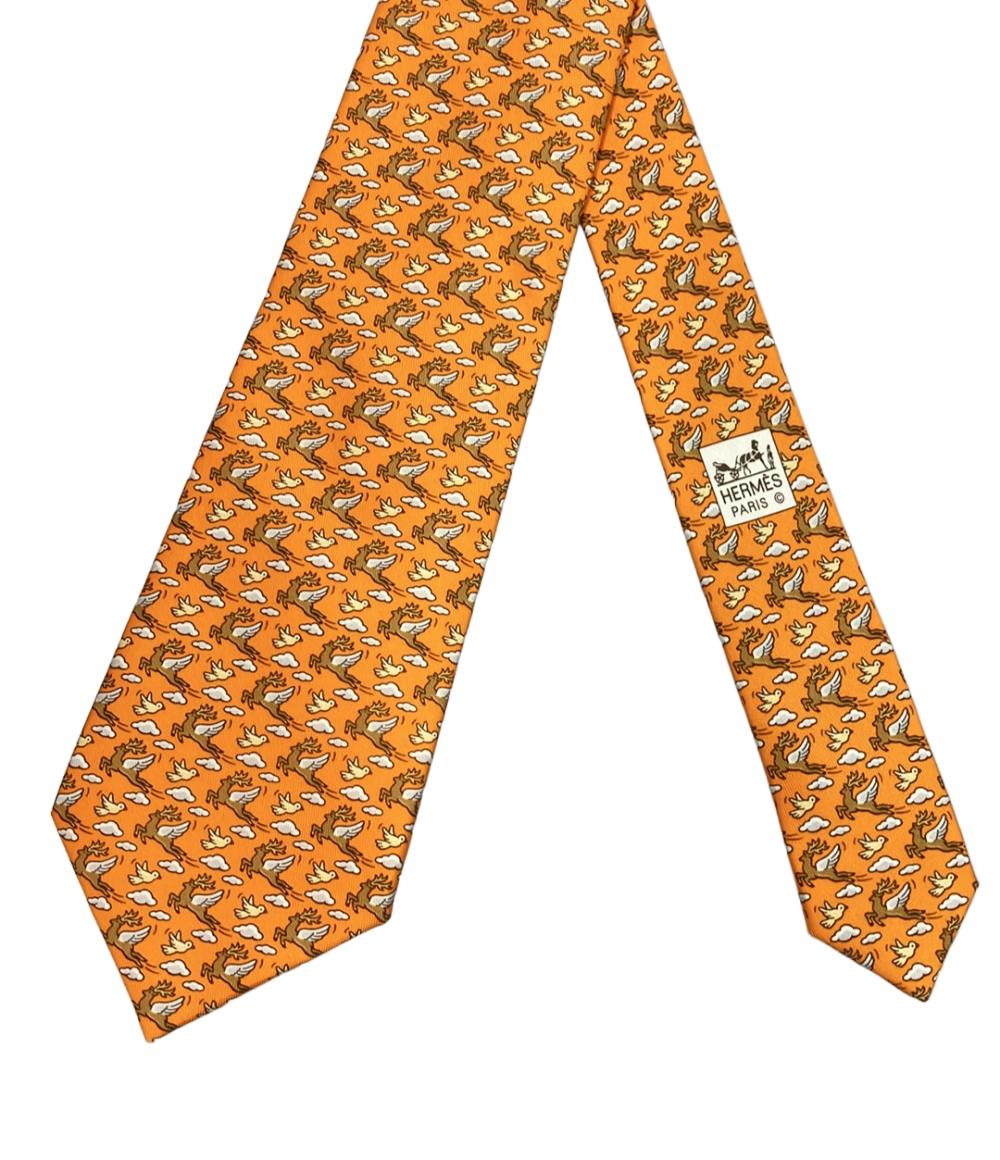美品 エルメス ネクタイ シルク100% メンズ HERMES