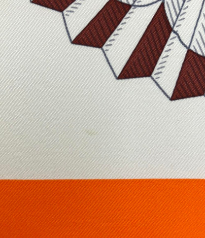 美品 HERMES スカーフ カレ90 シルク100% LANTERNS BALLONS COCARDES レディース エルメス