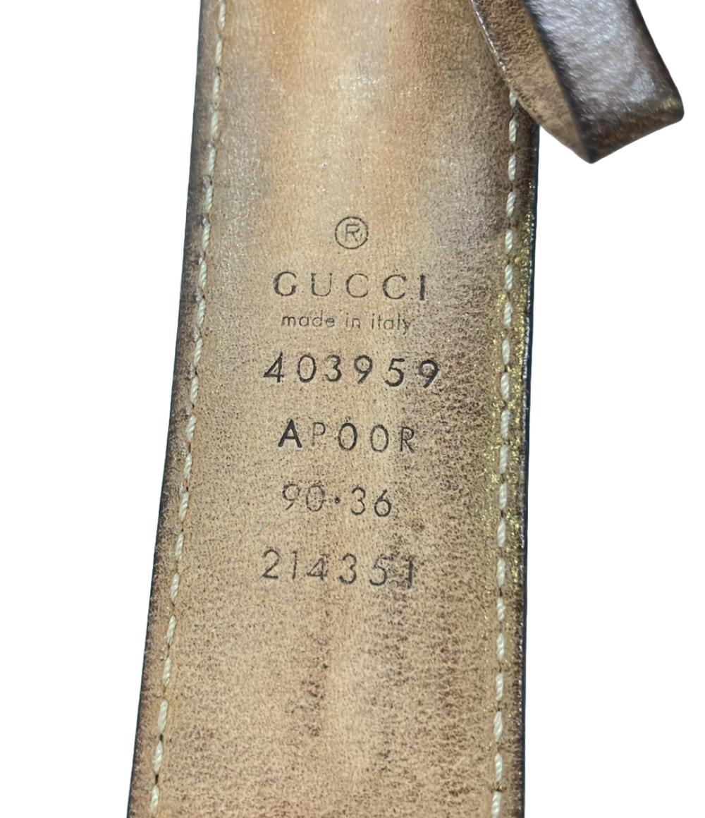 グッチ ベルト GGシルバーバックル 214351 メンズ (90・36) GUCCI