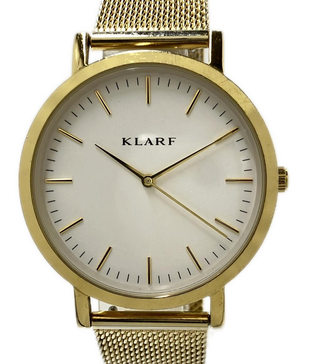 KLARF 腕時計 クオーツ ホワイト K-1502 レディース メンズ クラーフ