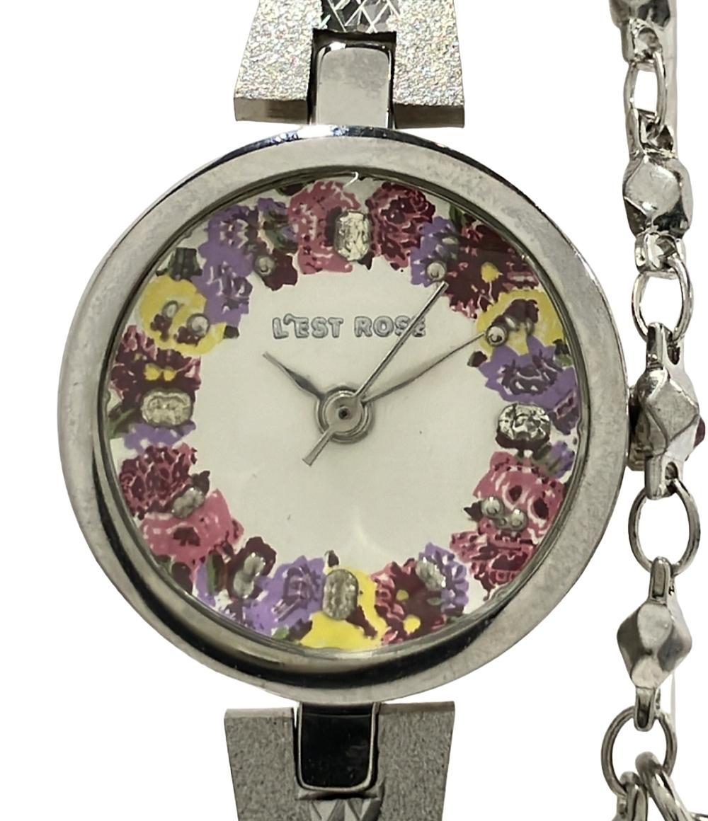 レストローズ 腕時計 クオーツ シルバー レディース L'EST ROSE