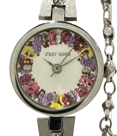 レストローズ 腕時計 クオーツ シルバー レディース L'EST ROSE