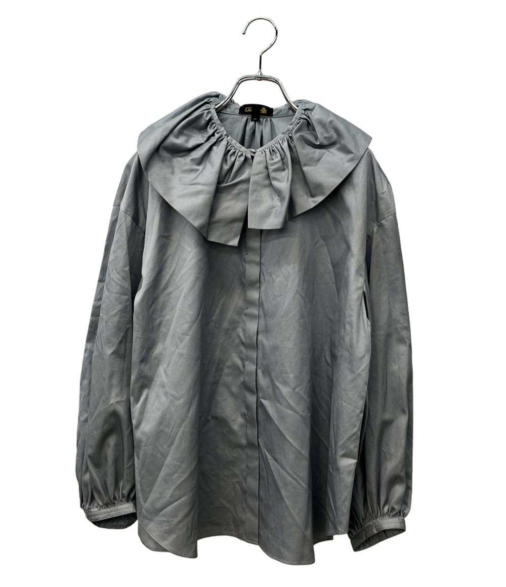 Drawer 長袖ブラウス フリルカラーリボン 2WAY 比翼仕立て つけ襟 6511-299-1048 レディース SIZE 38 (S) ドゥロワー