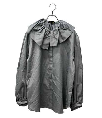 Drawer 長袖ブラウス フリルカラーリボン 2WAY 比翼仕立て つけ襟 6511-299-1048 レディース SIZE 38 (S) ドゥロワー
