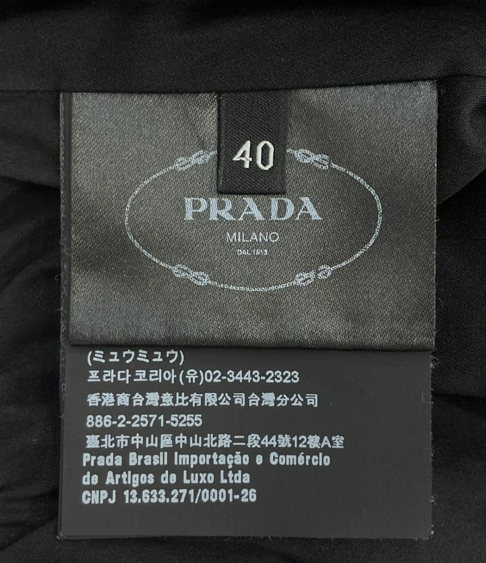 PRADA クロップドジャケット ポプリンストレッチ クロップドジャケット P525MG S221 F62 レディース SIZE 40 (S) プラダ
