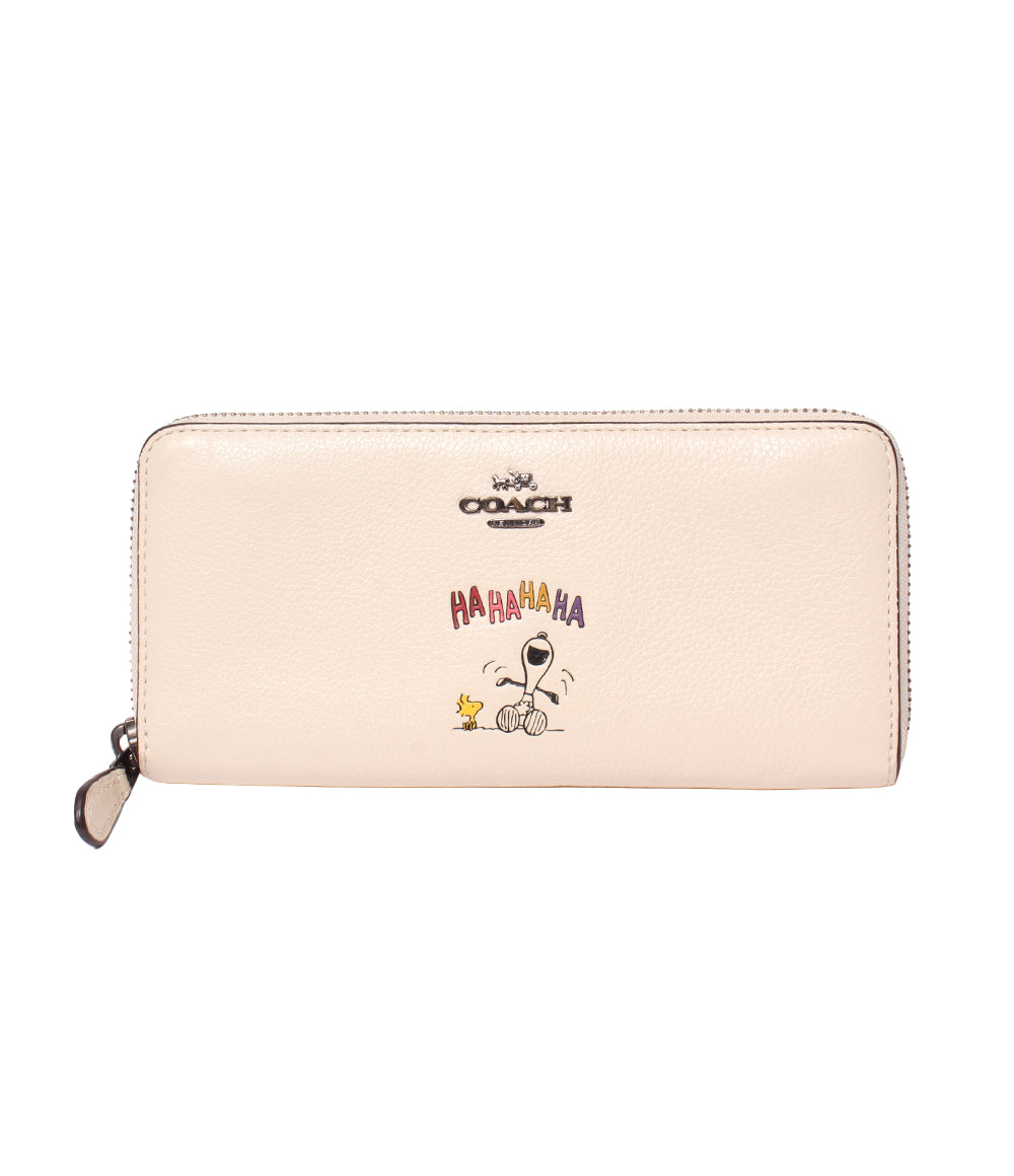 COACH ラウンドファスナー長財布 スヌーピー 16122B レディース コーチ