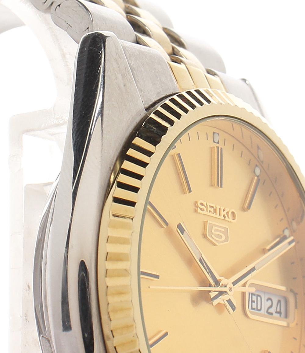 SEIKO 腕時計 5 ファイブ 自動巻き ゴールド 7S26-0500 メンズ