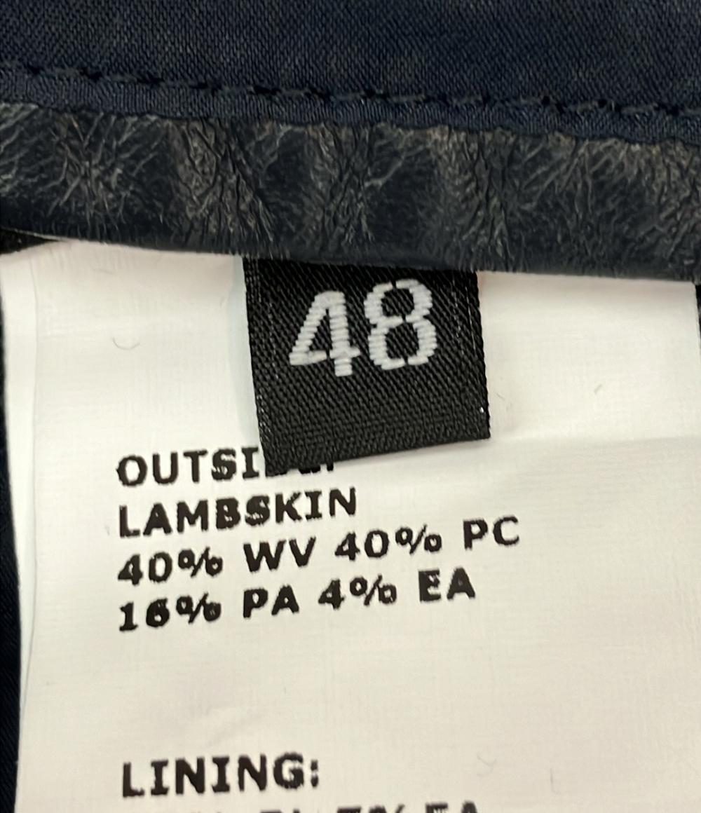 EMMETI シングルライダースジャケット JURI MAGLIA  ニット切替 メンズ SIZE 48 (L) エンメティ