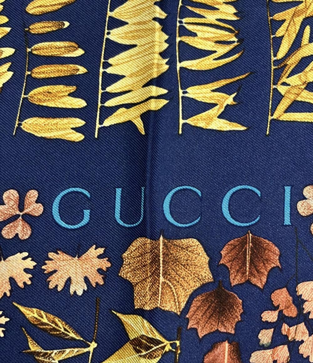 GUCCI スカーフ シルク100% 落ち葉 レディース グッチ